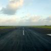 Cleared to take off from runway 14 - MRU for a late afternoon flight